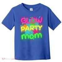 Glow Party Squad Mom Paint Splatter Glow Party Matching Funny Gift Toddler T-Shirt thumb 0