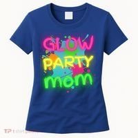 Glow Party Squad Mom Paint Splatter Glow Party Matching Funny Gift Women's T-Shirt thumb 0