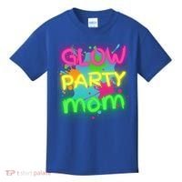 Glow Party Squad Mom Paint Splatter Glow Party Matching Funny Gift Kids T-Shirt thumb 0