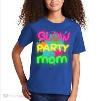 Glow Party Squad Mom Paint Splatter Glow Party Matching Funny Gift Kids T-Shirt thumb 2
