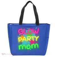 Glow Party Squad Mom Paint Splatter Glow Party Matching Funny Gift Tote Bag thumb 0