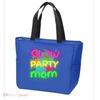 Glow Party Squad Mom Paint Splatter Glow Party Matching Funny Gift Tote Bag thumb 3