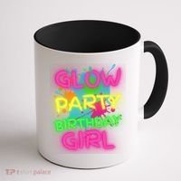 Glow Party Squad Paint Splatter Glow Party Birthday Girl Gift Coffee Mug thumb 1