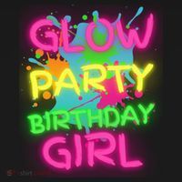 Glow Party Squad Paint Splatter Glow Party Birthday Girl Gift Women's Hoodie thumb 2