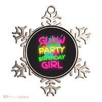 Glow Party Squad Paint Splatter Glow Party Birthday Girl Gift Ornament thumb 0