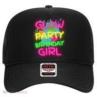 Glow Party Squad Paint Splatter Glow Party Birthday Girl Gift Hat thumb 0