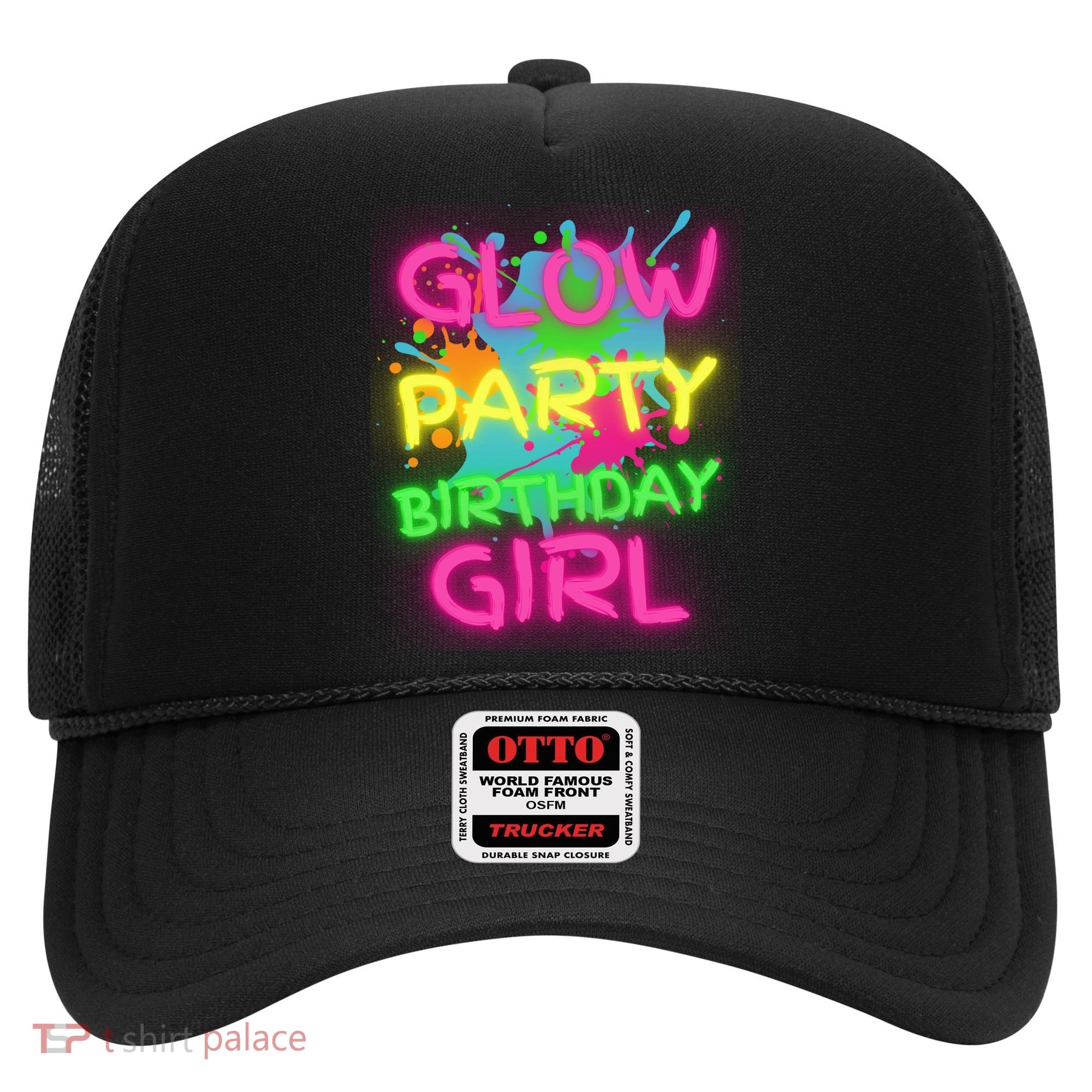 Glow Party Squad Paint Splatter Glow Party Birthday Girl Gift Hat