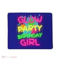 Glow Party Squad Paint Splatter Glow Party Birthday Girl Gift Mousepad thumb 0