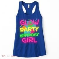 Glow Party Squad Paint Splatter Glow Party Birthday Girl Gift Women's Tank Top thumb 0