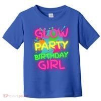 Glow Party Squad Paint Splatter Glow Party Birthday Girl Gift Toddler T-Shirt thumb 0