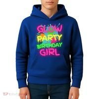 Glow Party Squad Paint Splatter Glow Party Birthday Girl Gift Kids Hoodie thumb 4