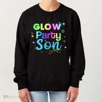 Glow Party Squad Son Paint Splatter Glow Party Matching Funny Gift Women's Sweatshirt thumb 0