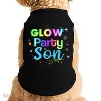 Glow Party Squad Son Paint Splatter Glow Party Matching Funny Gift Doggie Tank thumb 0
