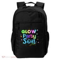 Glow Party Squad Son Paint Splatter Glow Party Matching Funny Gift Backpack thumb 0