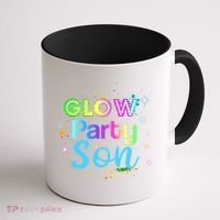 Glow Party Squad Son Paint Splatter Glow Party Matching Funny Gift Coffee Mug thumb 1
