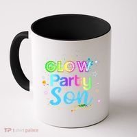 Glow Party Squad Son Paint Splatter Glow Party Matching Funny Gift Coffee Mug thumb 0