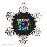 Glow Party Squad Son Paint Splatter Glow Party Matching Funny Gift Ornament thumb 0
