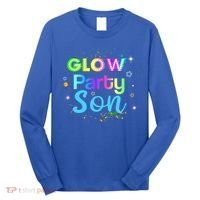 Glow Party Squad Son Paint Splatter Glow Party Matching Funny Gift Long Sleeve Shirt thumb 0