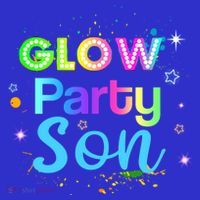 Glow Party Squad Son Paint Splatter Glow Party Matching Funny Gift Sweatshirt thumb 3