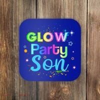 Glow Party Squad Son Paint Splatter Glow Party Matching Funny Gift Coaster thumb 0