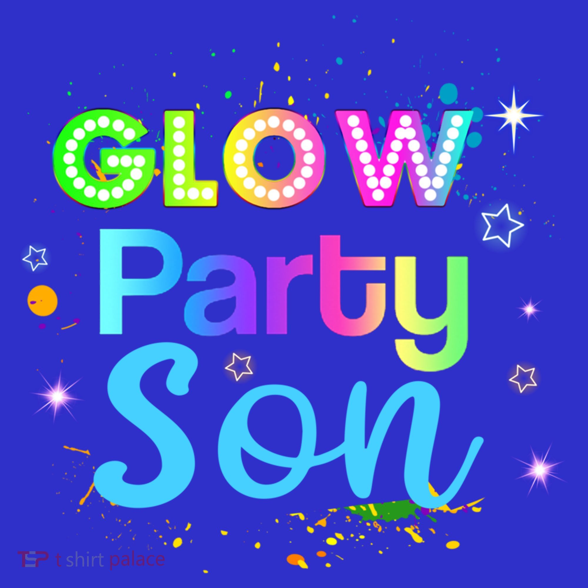 Glow Party Squad Son Paint Splatter Glow Party Matching Funny Gift Women's Tank Top