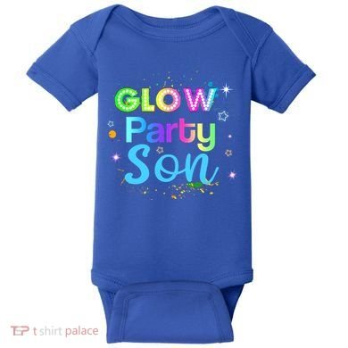 Glow Party Squad Son Paint Splatter Glow Party Matching Funny Gift Baby Bodysuit