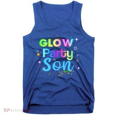 Glow Party Squad Son Paint Splatter Glow Party Matching Funny Gift Tank Top