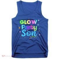 Glow Party Squad Son Paint Splatter Glow Party Matching Funny Gift Tank Top thumb 0