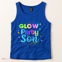 Glow Party Squad Son Paint Splatter Glow Party Matching Funny Gift Tank Top thumb 2