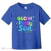 Glow Party Squad Son Paint Splatter Glow Party Matching Funny Gift Toddler T-Shirt thumb 0
