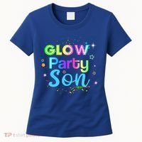 Glow Party Squad Son Paint Splatter Glow Party Matching Funny Gift Women's T-Shirt thumb 0