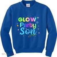 Glow Party Squad Son Paint Splatter Glow Party Matching Funny Gift Kids Sweatshirt thumb 0