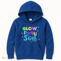 Glow Party Squad Son Paint Splatter Glow Party Matching Funny Gift Kids Hoodie thumb 0