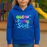 Glow Party Squad Son Paint Splatter Glow Party Matching Funny Gift Kids Hoodie thumb 3