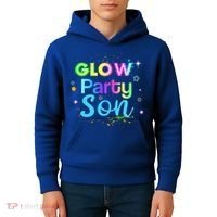 Glow Party Squad Son Paint Splatter Glow Party Matching Funny Gift Kids Hoodie thumb 4
