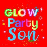 Glow Party Squad Son Paint Splatter Glow Party Matching Funny Gift Santa Hat thumb 1