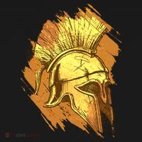 Grunge Painted Spartan Gladiator Warrior Helmet Doggie Tank thumb 4
