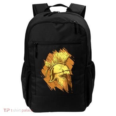 Grunge Painted Spartan Gladiator Warrior Helmet Backpack