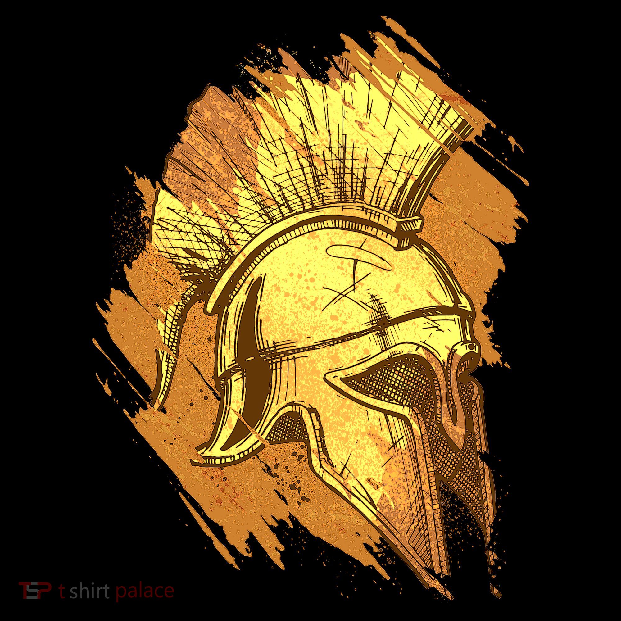 Grunge Painted Spartan Gladiator Warrior Helmet Coffee Mug