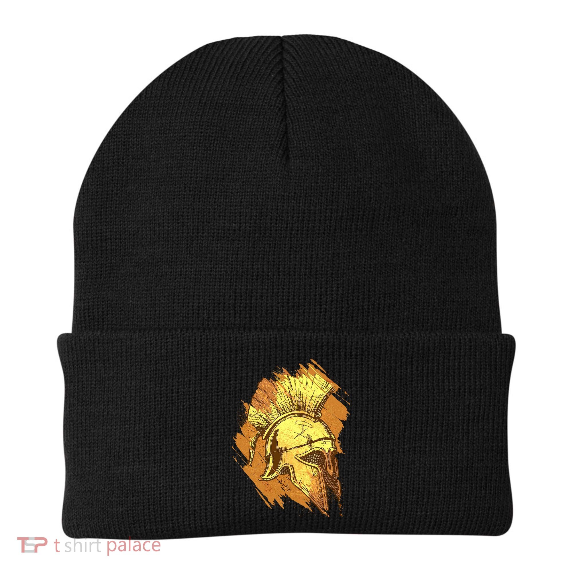 Grunge Painted Spartan Gladiator Warrior Helmet Beanie