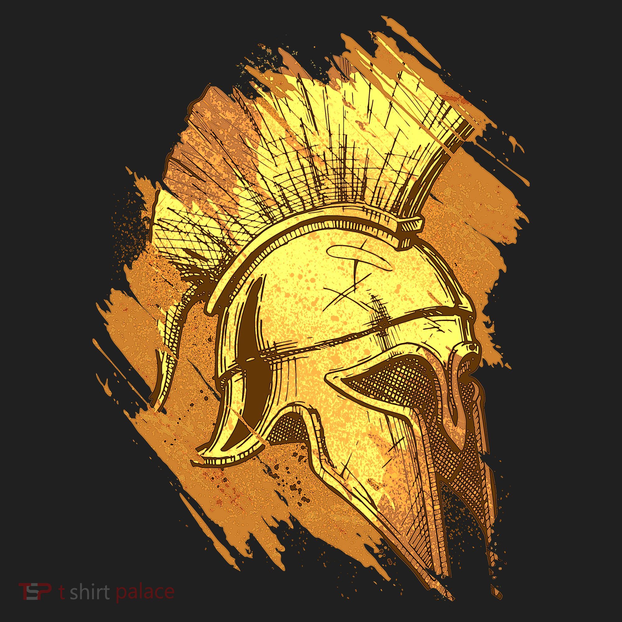 Grunge Painted Spartan Gladiator Warrior Helmet Hat