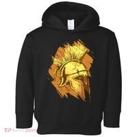Grunge Painted Spartan Gladiator Warrior Helmet Toddler Hoodie thumb 0