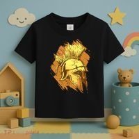 Grunge Painted Spartan Gladiator Warrior Helmet Toddler T-Shirt thumb 3