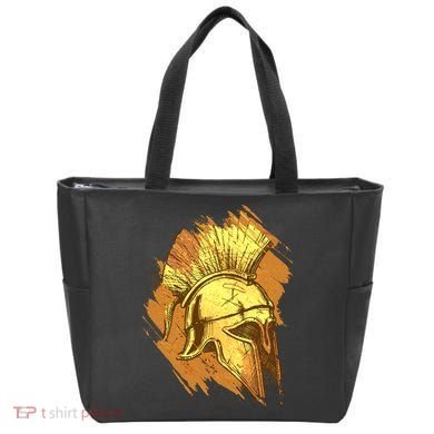 Grunge Painted Spartan Gladiator Warrior Helmet Tote Bag