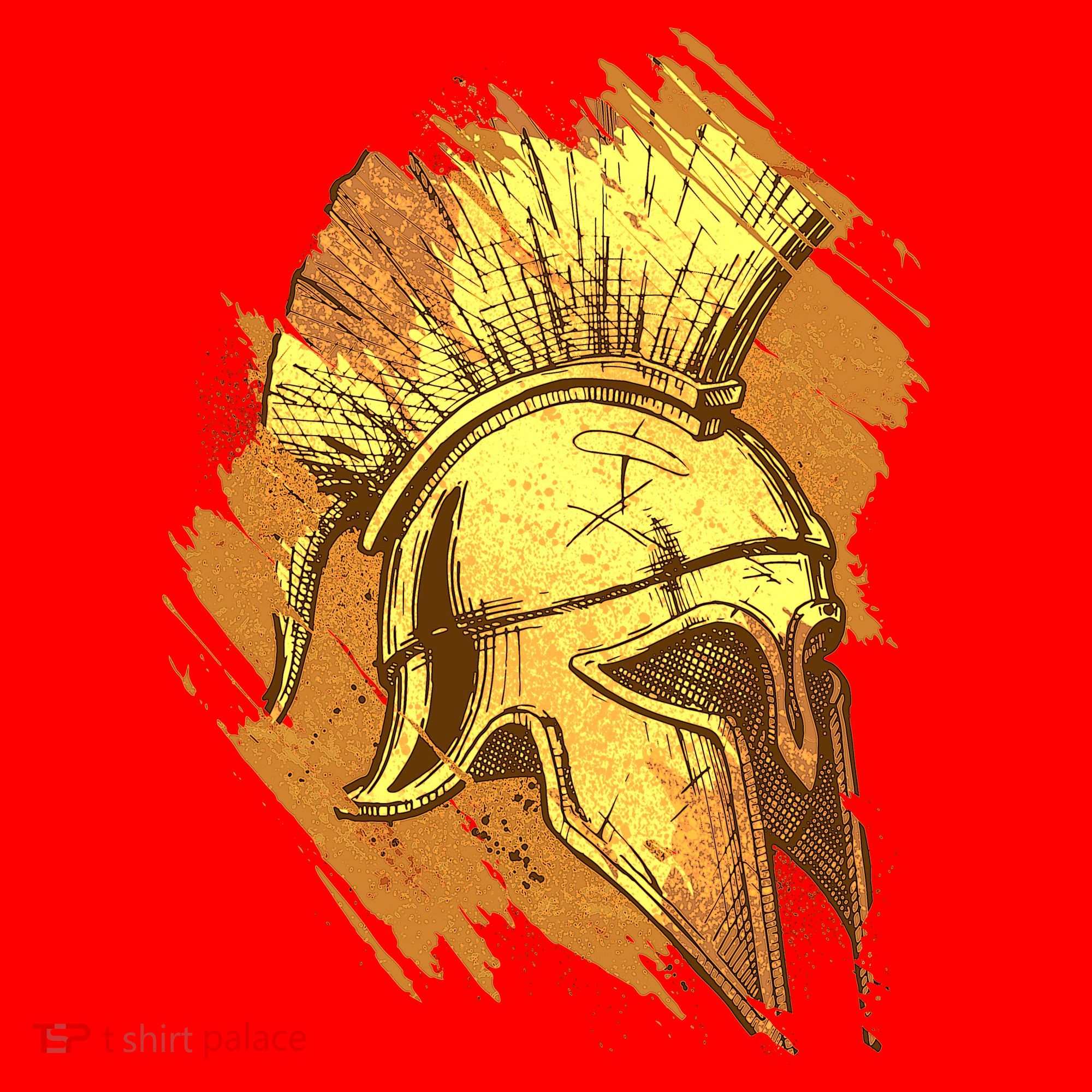 Grunge Painted Spartan Gladiator Warrior Helmet Santa Hat