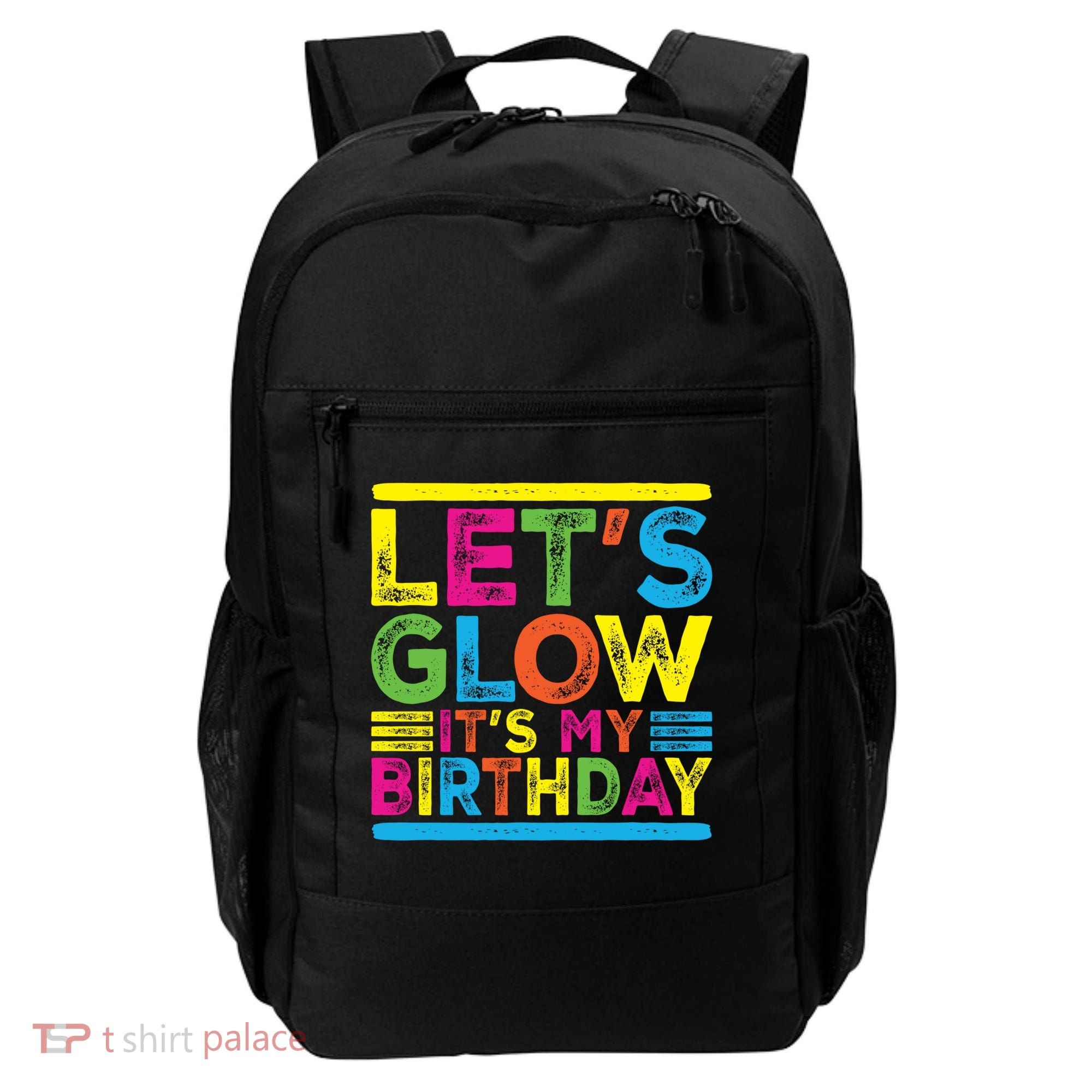 Glow Party Squad Let's Glow Party Birthday Night Matching Gift Backpack