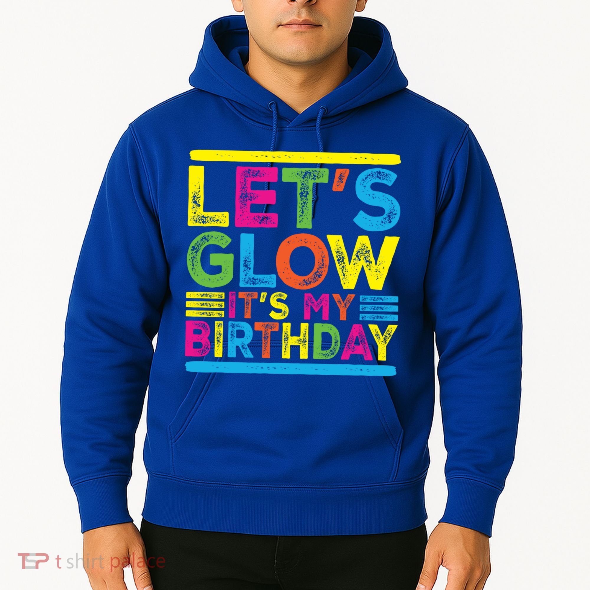 Glow Party Squad Let's Glow Party Birthday Night Matching Gift Hoodie