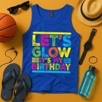 Glow Party Squad Let's Glow Party Birthday Night Matching Gift Tank Top thumb 4