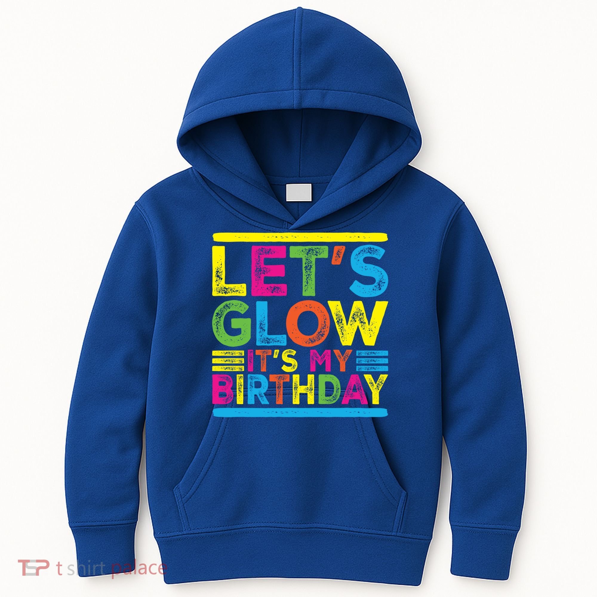 Glow Party Squad Let's Glow Party Birthday Night Matching Gift Kids Hoodie