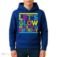 Glow Party Squad Let's Glow Party Birthday Night Matching Gift Kids Hoodie thumb 4
